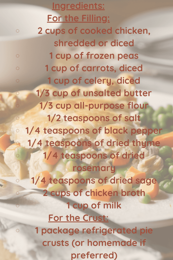 Cozy Chicken Pot Pie Recipe