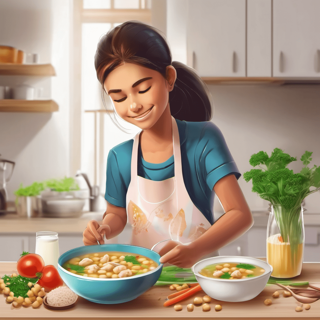 How to make protein rich chicken chickpea soup at home