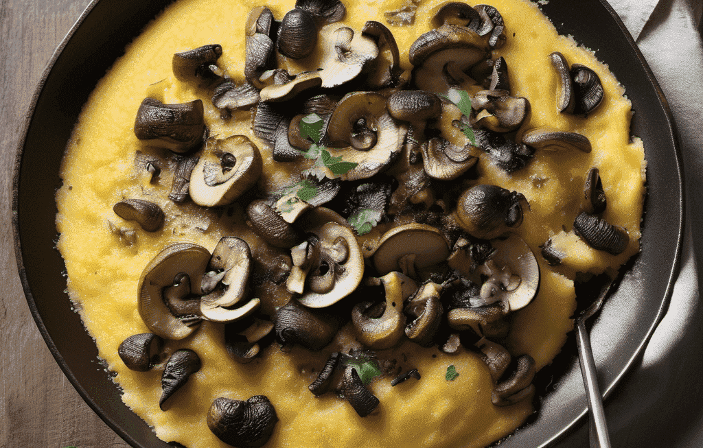 Polenta with Wild Mushrooms and Parmigiano Recipe